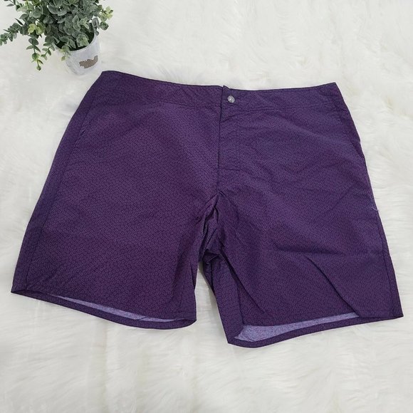 Zachary Prell Crane Swim Trunks 100% Polyamide Floral Navy Purple Size 34 XL NWT - Picture 1 of 6